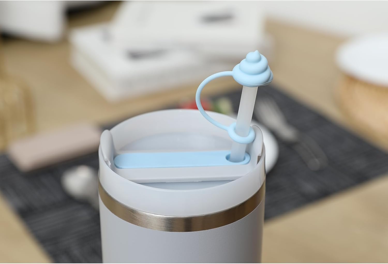 5PCS Poo-Shape Straw Covers Cap for Stanley Cup,Silicone Straw Cap for Stanley 30&40 oz Cup, 10mm Dust-Proof Reusable Straw Tips Lids.