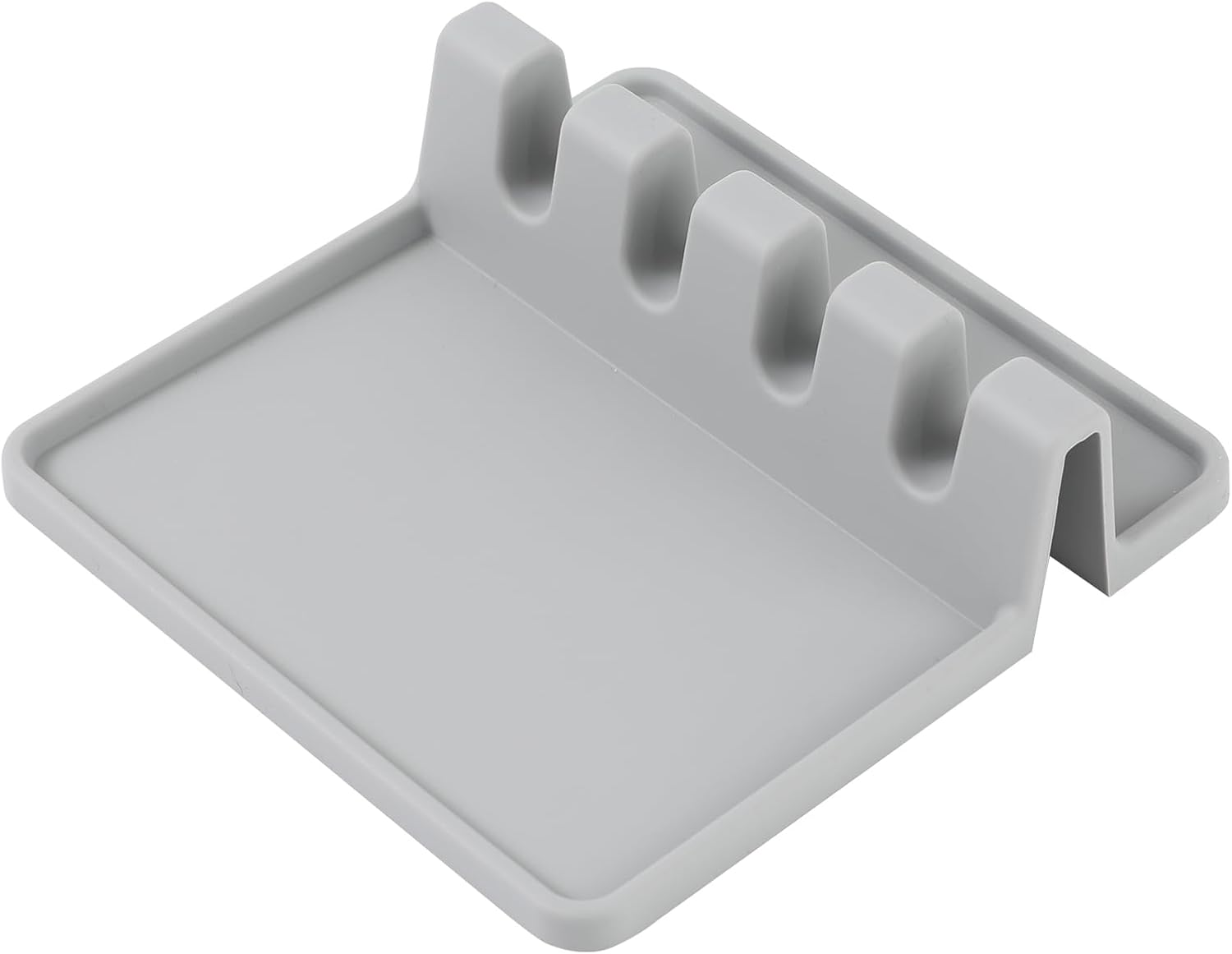 Kitchen Silicone Spoon Rest Heat Resistant Utensil Rest with Drip Pad For Multiple Utensils Grill Utensil Holder Spatula Holder Tongs Ladle