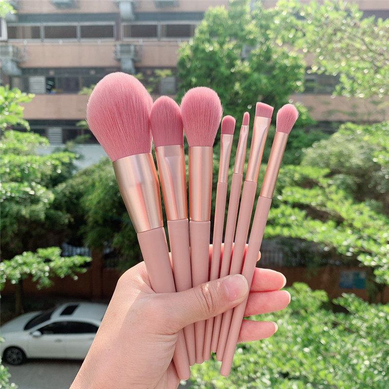 Naked powder girl heart makeup Brush Powder Brush soft hair beginners set beauty delicate tools
