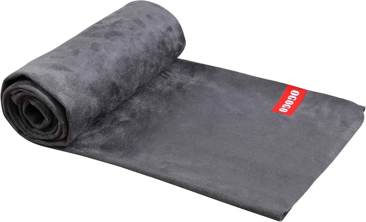 OGOGO Premium Microfiber and Suede Yoga Towel - Super Absorbent, Anti-Slip, Versatile for Yoga, Pilates, Exercise, Travel - Includes Gift Bag and Box, 74x24, Gray, PD-YT001