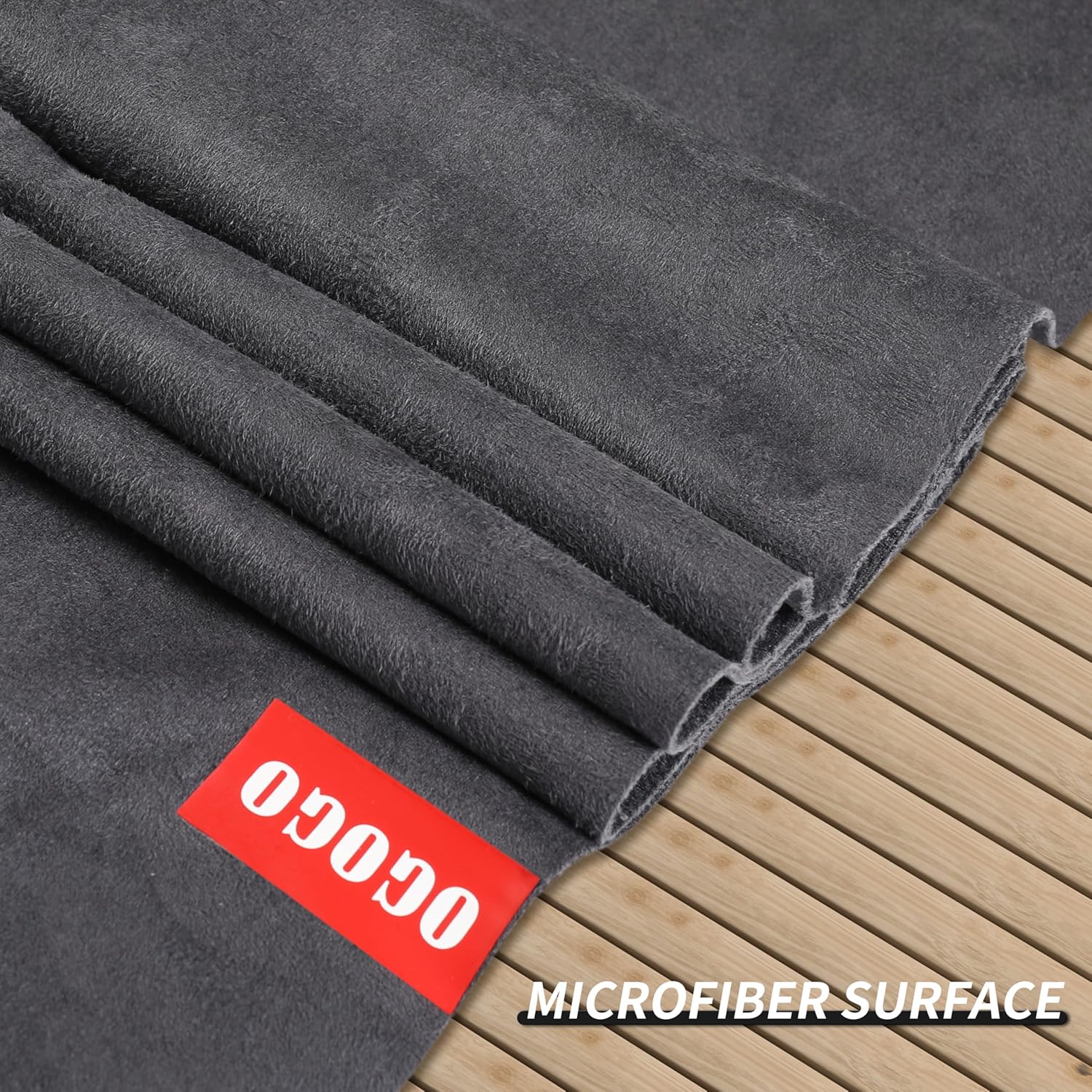 OGOGO Premium Microfiber and Suede Yoga Towel - Super Absorbent, Anti-Slip, Versatile for Yoga, Pilates, Exercise, Travel - Includes Gift Bag and Box, 74x24, Gray, PD-YT001