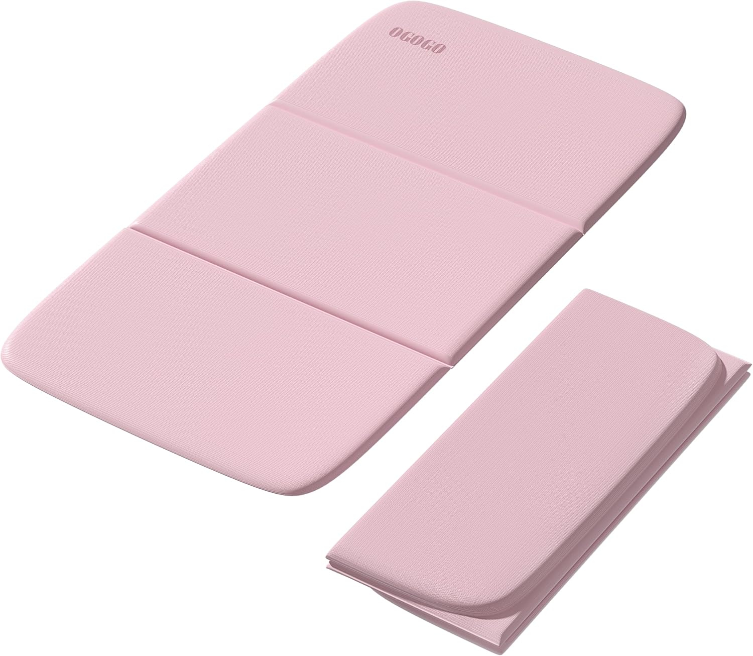 OGOGO 2-in-1 Foldable Fitness Mat 42 x 24 inches - Extra Thick 2/5 Inches Yoga Mat, Lightweight and Portable, Ideal for Yoga, Pilates, Full Body Workouts, Doubles as Step Stool, Yoga Block, Meditation Seat