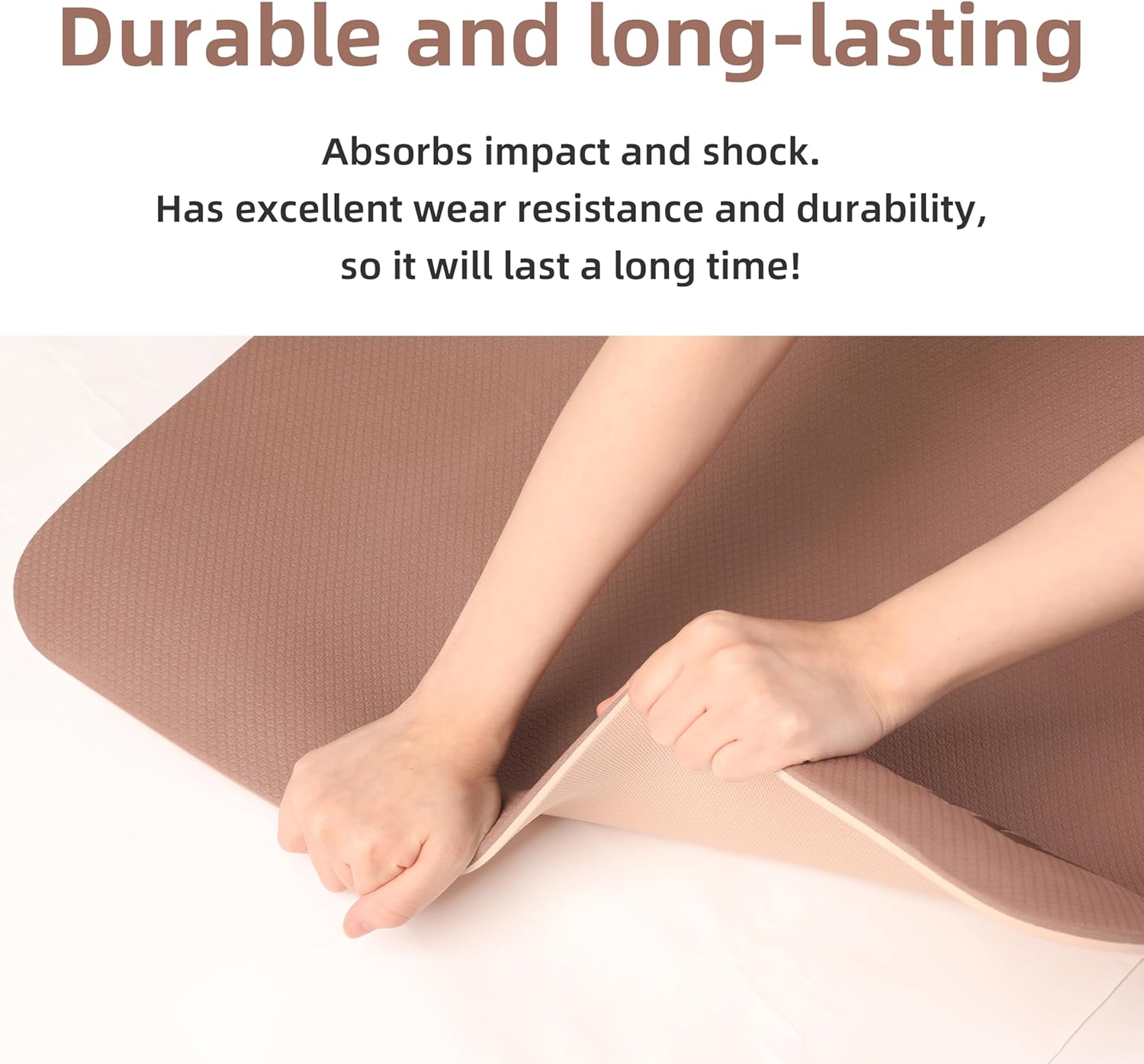Yoga Mat Non Slip Anti-tear,extra thick High Resiliency Professional POE Yoga Mats for Women Men Kids,70"x24"x10mm,Workout, Yoga, Pilates and Floor Exercise, with Carrier Strap
