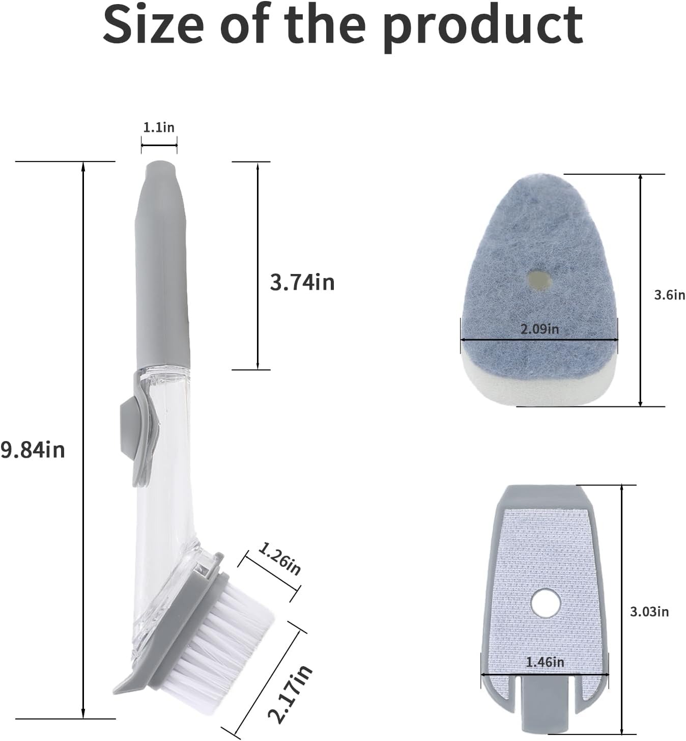 Dish Brush, Scrub Brush, Dish Sponge Set - Multi-Use Kitchen Sponges & Scrub Brush for Cleaning Brush, Pots, and Pans