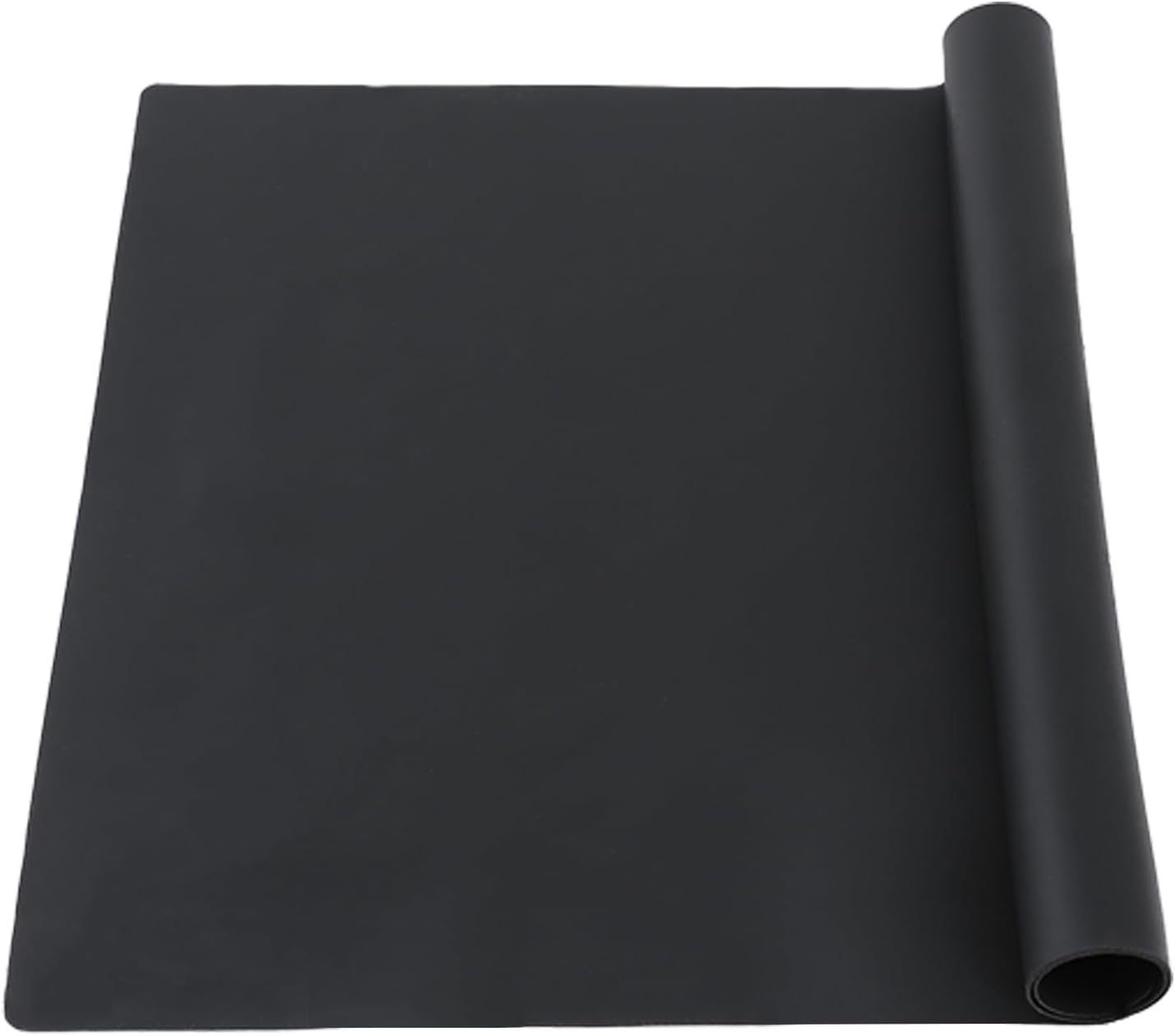 Nonslip Silicone Mats for Kitchen Countertop - Heat Resistant, 15.7-11.8 inches,Easy to Clean,Dining-Table Saver Pad - 2 Packs, Black