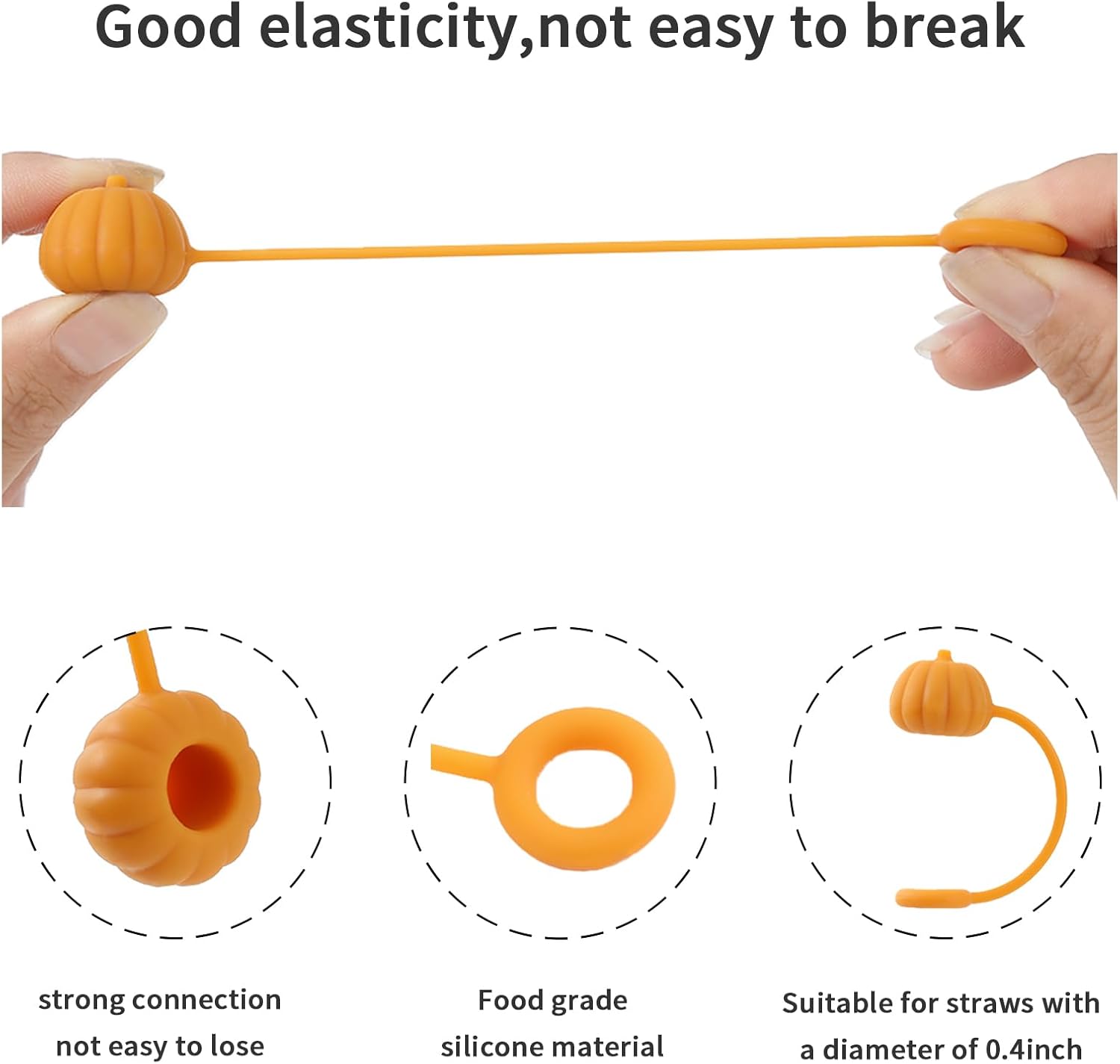 5PCS Stanley Straw Cover, Cute Silicone Straw Cap, Straw Covers Cap for Stanley Cup 30&40oz with Tumblers, 10mm Dust Proof Straw Cap