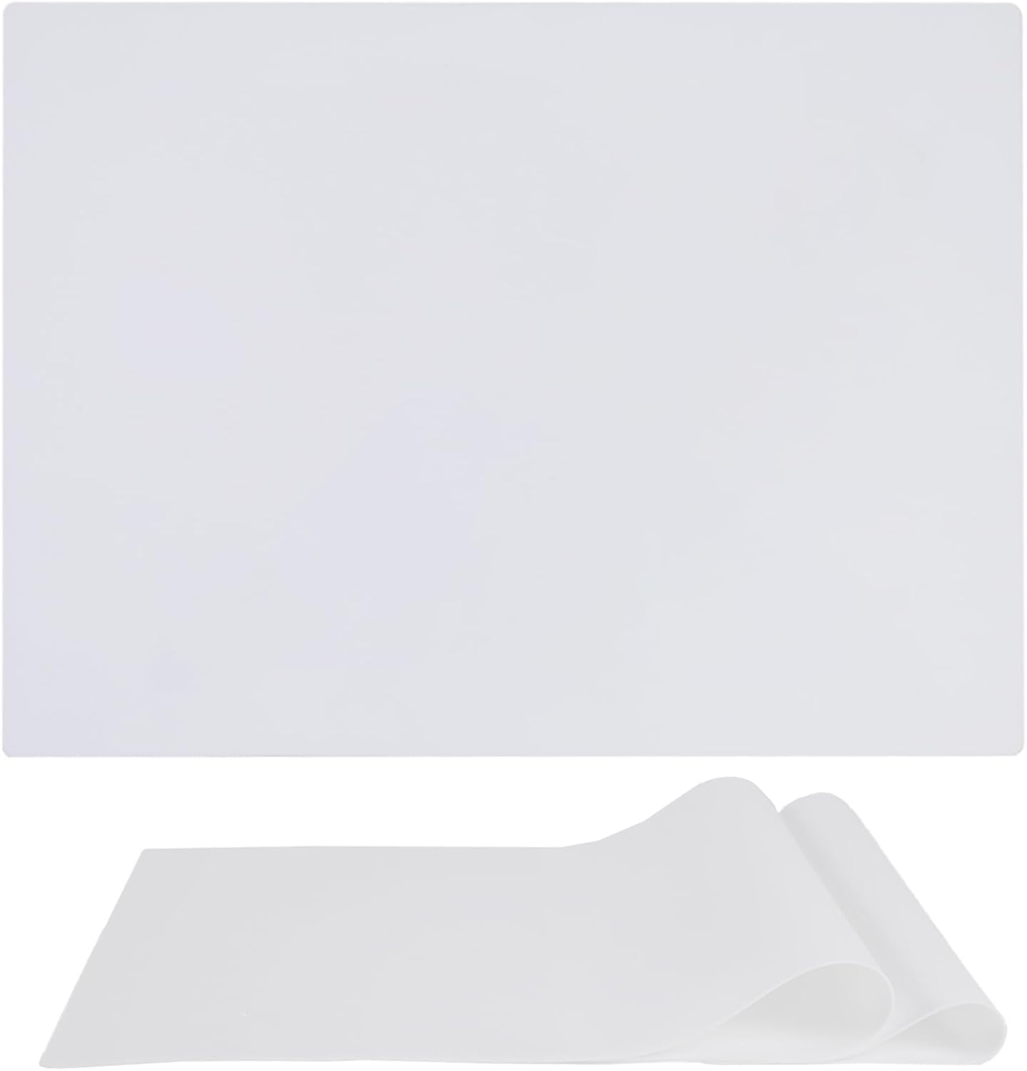 Nonslip Silicone Mats for Kitchen Countertop - Heat Resistant, 15.7-11.8 inches，Easy to Clean,Dining-Table Saver Pad - 2 Packs, Black