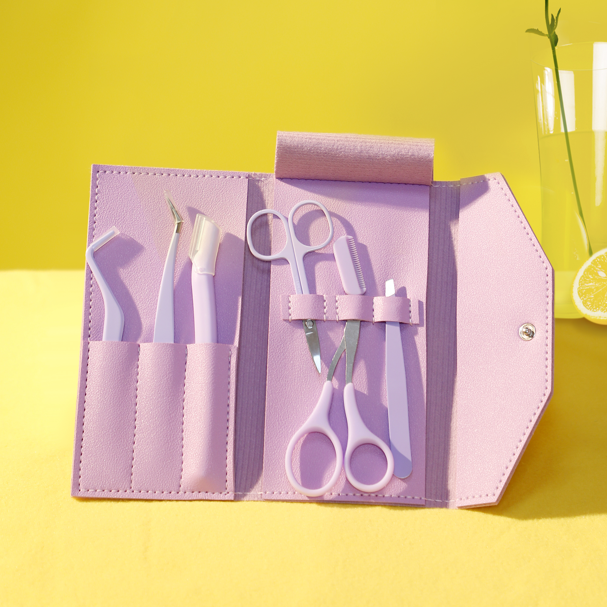 eyebrow grooming kit,eyebrow kit for women,brow tool,eyebrow scissors,tweezers,eyebrow tweezers,tweezers for women facial hair,6 pcs