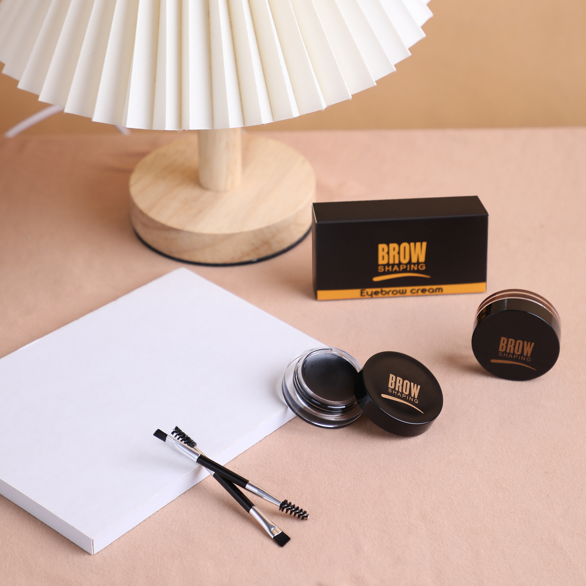 Eyebrow Cream with Brush, Long Lasting Waterproof Eyebrow Pencil Gel, Natural Brow Makeup