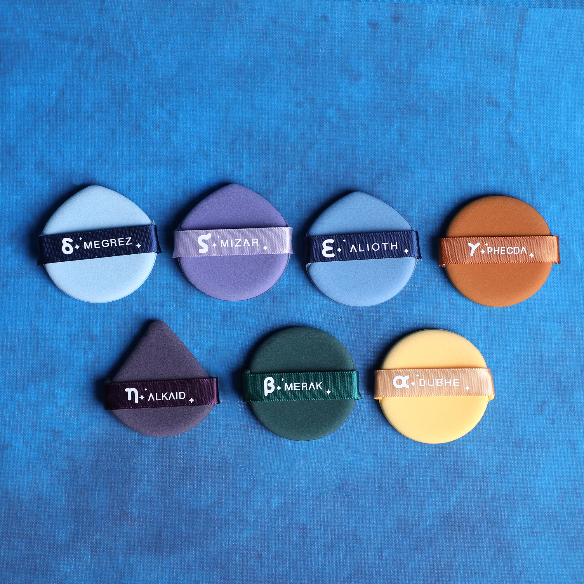 Big Dipper 7 Star Powder Puff Set Soft non-eating powder double-sided Air cushion Powder Puff Beauty egg dry and wet