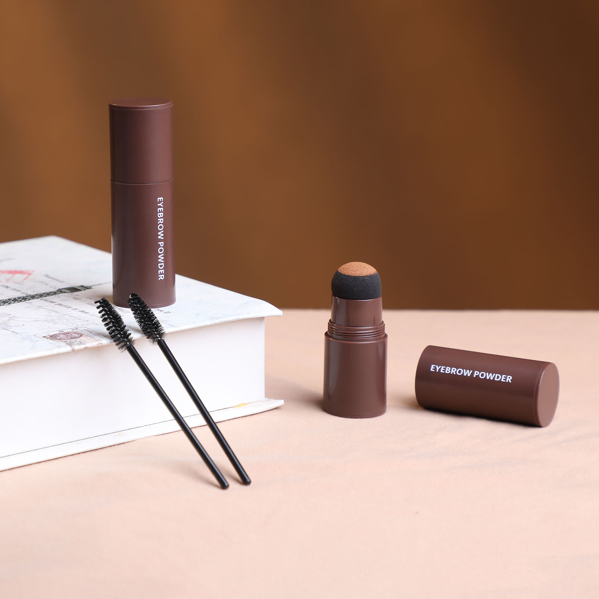 Eyebrow Stamp Stencil Kit with Brush Beginner Friendly Hairline Makeup Powder Long-Lasting Waterproof Smudge-Proof Eye Brow Stencils for Both Men and Women