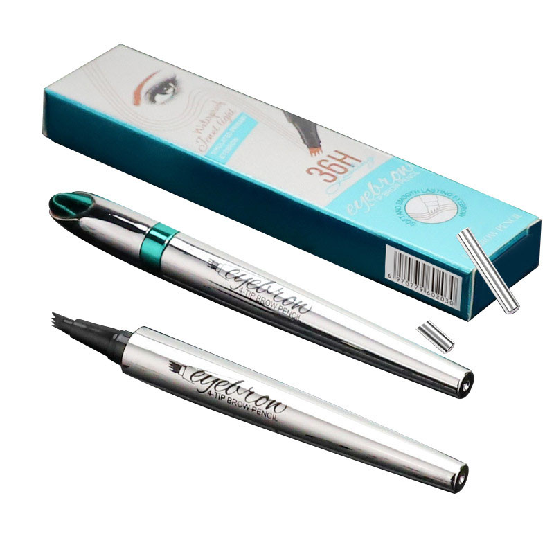 Four Forked Eyebrow Pencil, Four Claws Not Easily Smudged, Wild Eyebrow Color, Brown