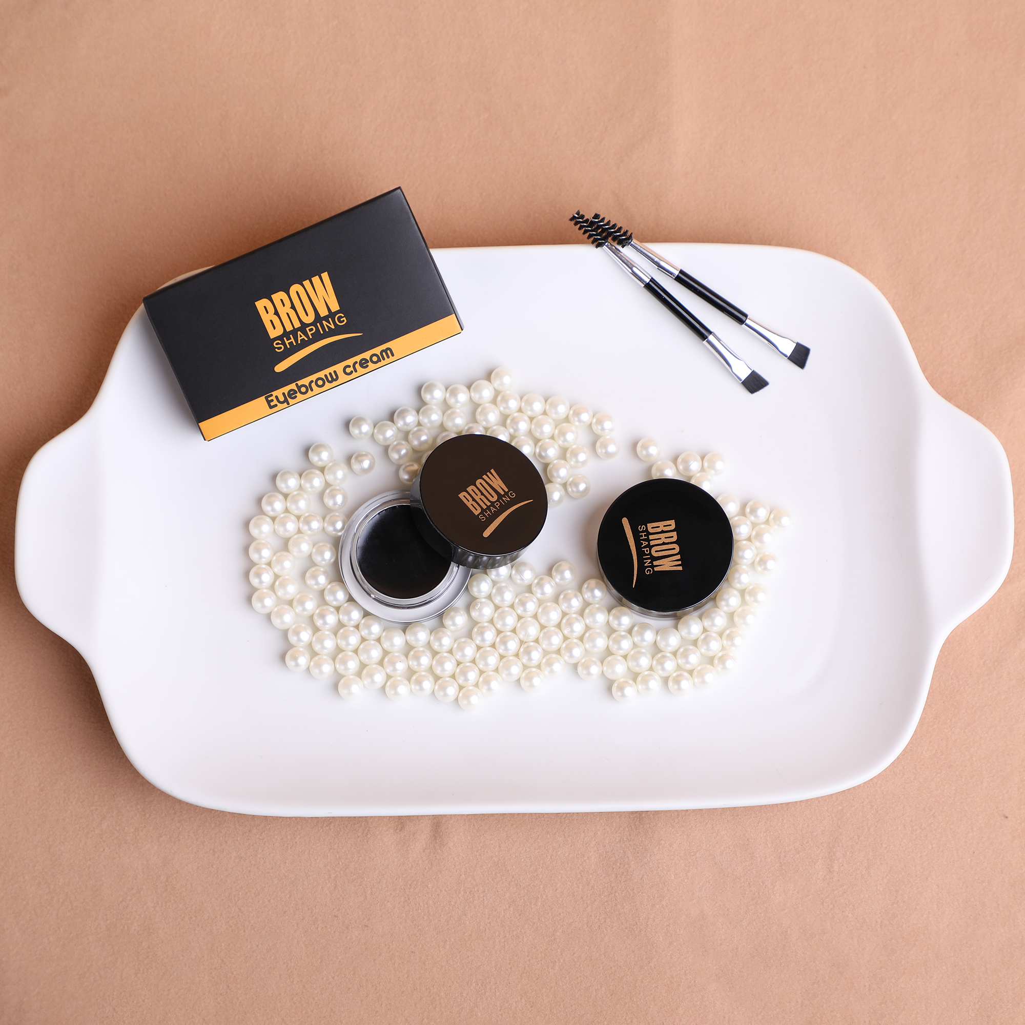 Eyebrow Cream with Brush, Long Lasting Waterproof Eyebrow Pencil Gel, Natural Brow Makeup