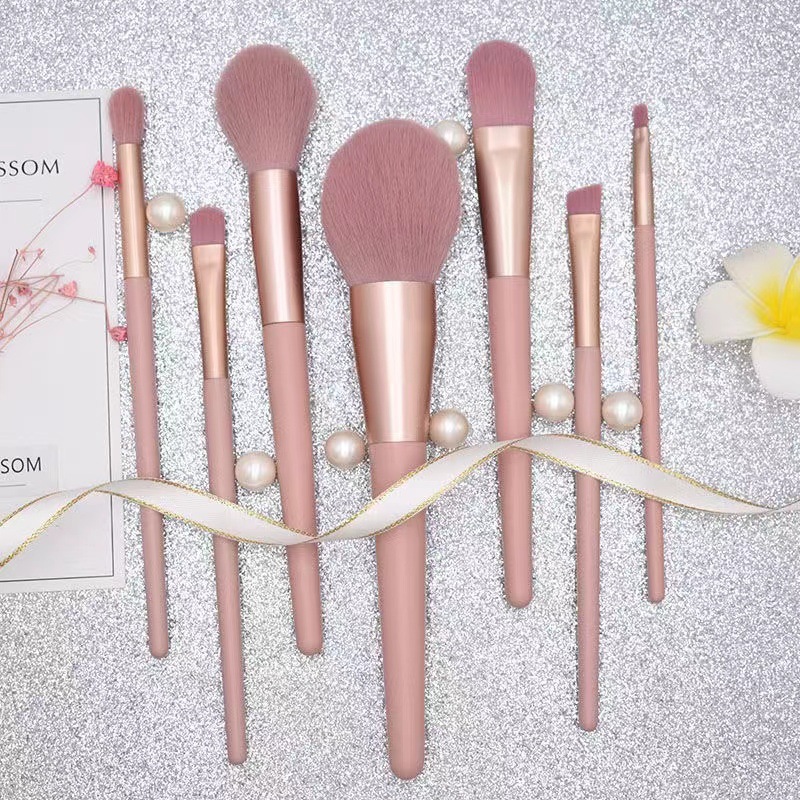 Naked powder girl heart makeup Brush Powder Brush soft hair beginners set beauty delicate tools