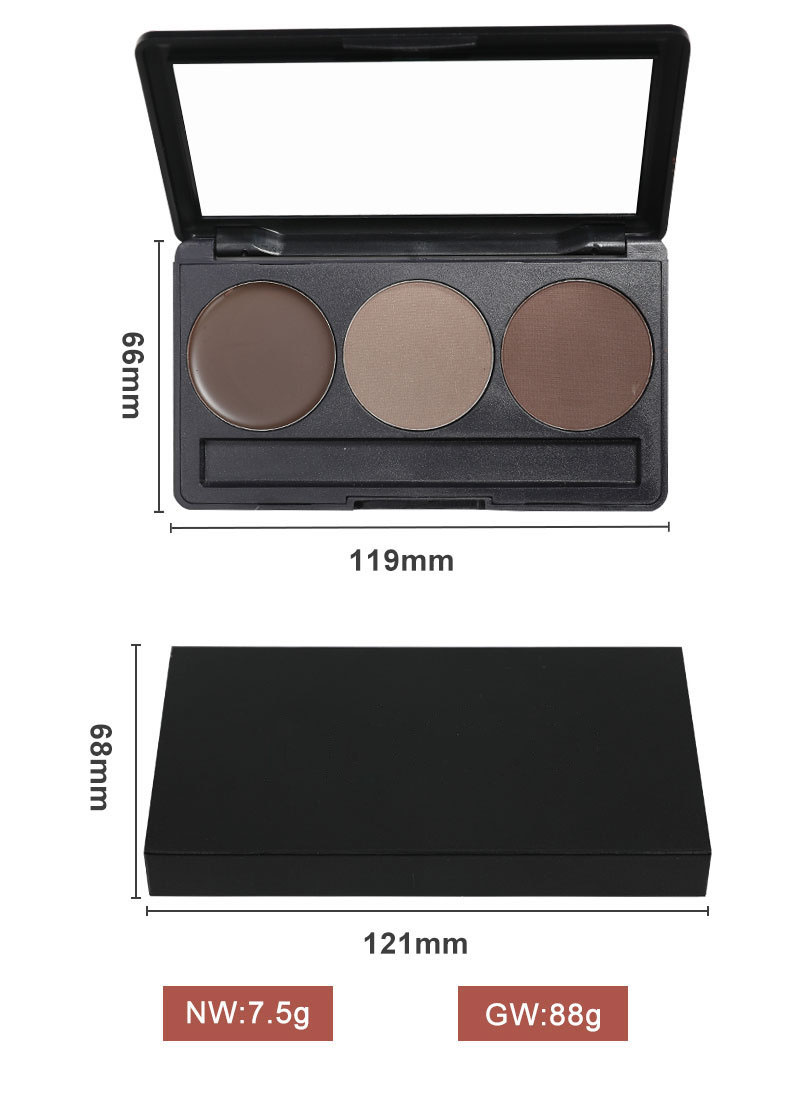 BAIMA Multi-Purpose Easy Color Natural Eyebrow Powder, Multicolor, 7.5g