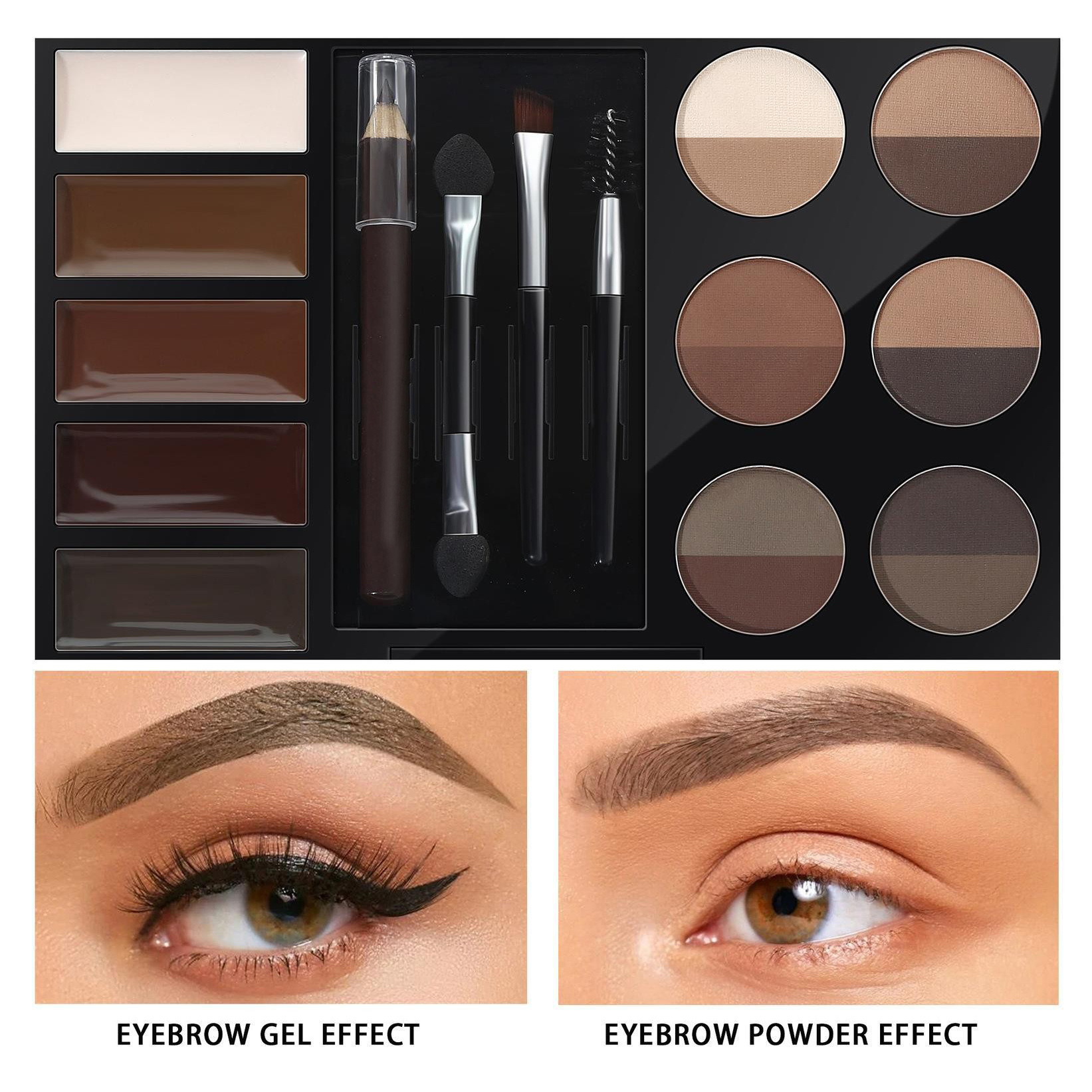 BAIMA Waterproof Novice Eyeshadow Multi-Colour Eyebrow Color Powder Palette Set