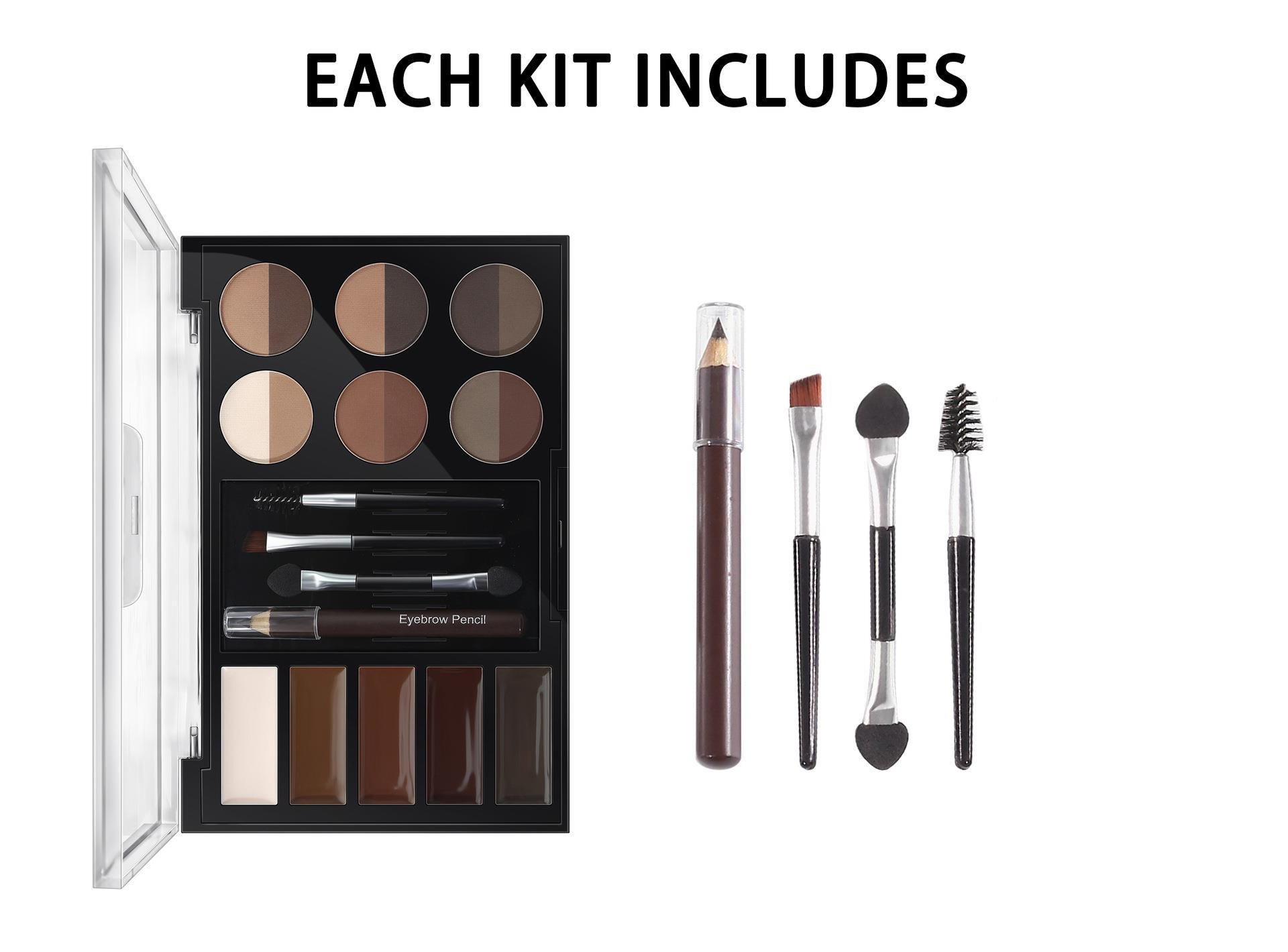 BAIMA Waterproof Novice Eyeshadow Multi-Colour Eyebrow Color Powder Palette Set