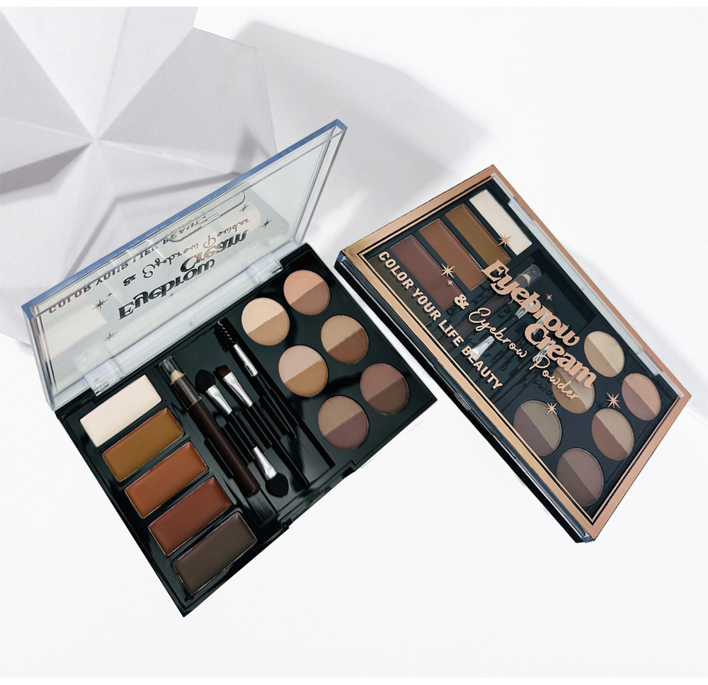 BAIMA Waterproof Novice Eyeshadow Multi-Colour Eyebrow Color Powder Palette Set