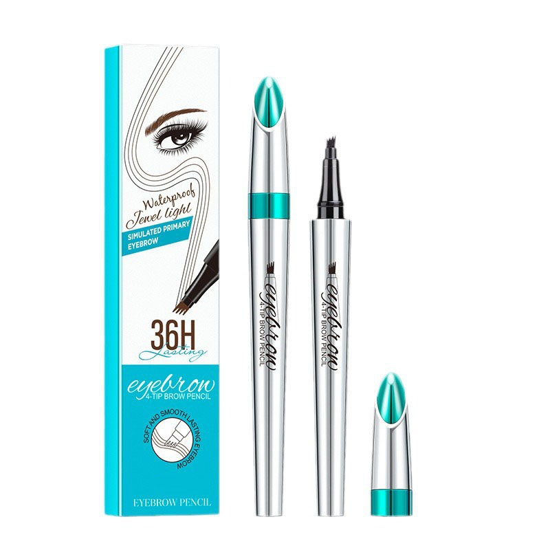 Four Forked Eyebrow Pencil, Four Claws Not Easily Smudged, Wild Eyebrow Color, Brown