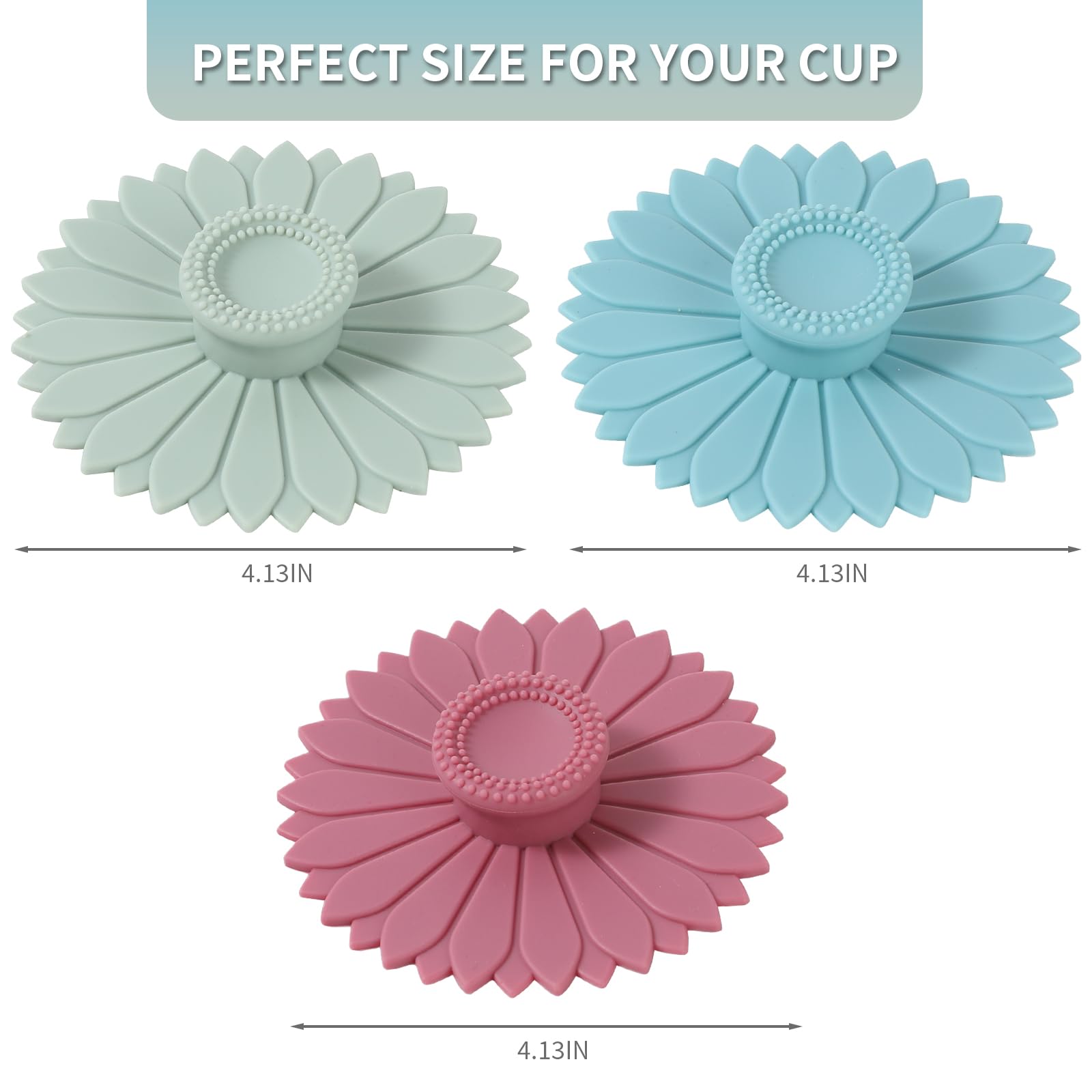 Silicone Cup Covers 4.1 Inch Reusable Silicone Mug and Cup Lids Suction Seal Lid Caps to Keep Drink Warm or Cold for Steeping Coffee Tea And Drink Cover (pink,1pc)