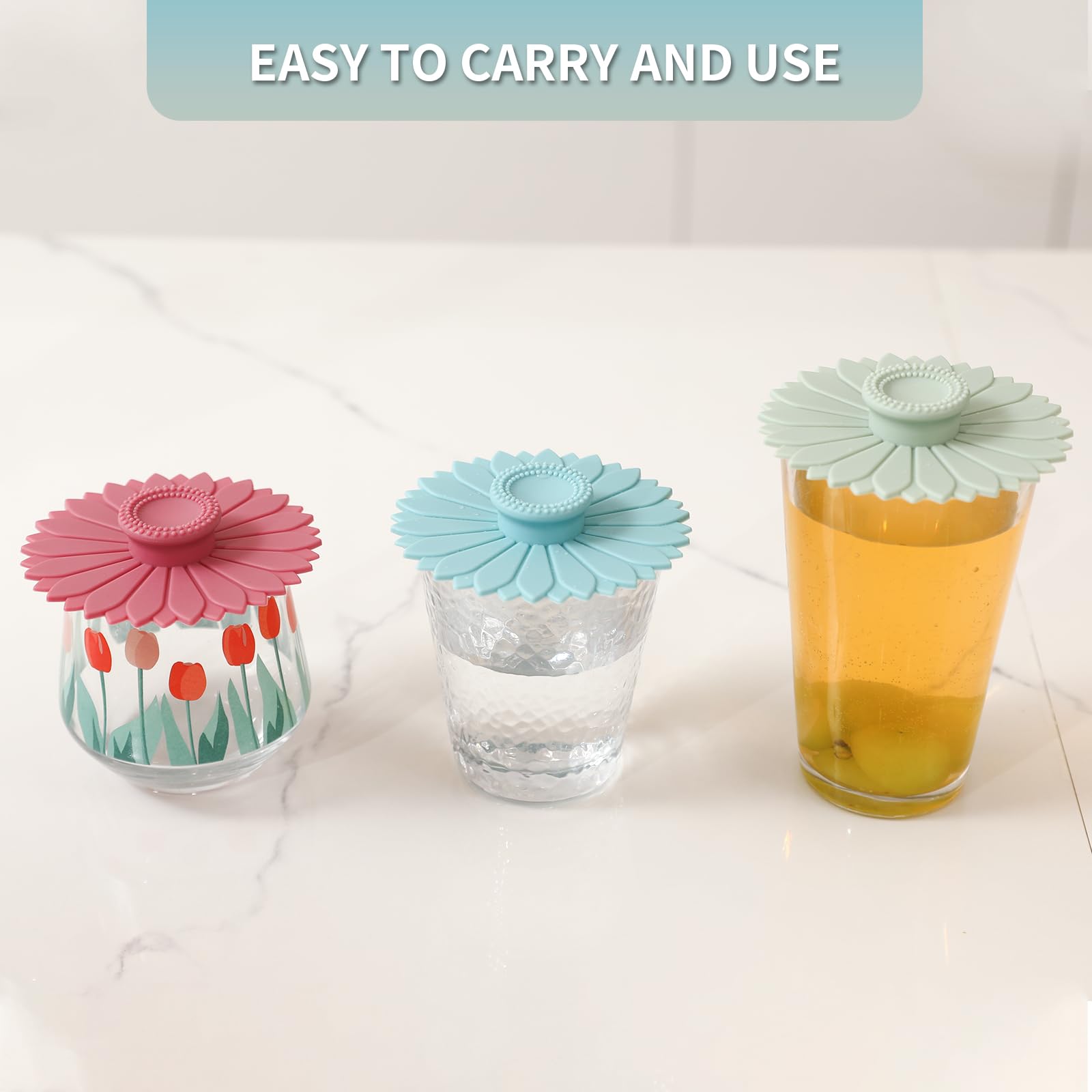 Silicone Cup Covers 4.1 Inch Reusable Silicone Mug and Cup Lids Suction Seal Lid Caps to Keep Drink Warm or Cold for Steeping Coffee Tea And Drink Cover (green&pink)