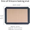 3-Pack Silicone Baking Mat - Food Safe - Easy to Clean, Reusable, Nonstick Baking Supplies for Bread, Macaroon，Cookies & More ，16.5 x 11.6 inches (Rectangle & Round)