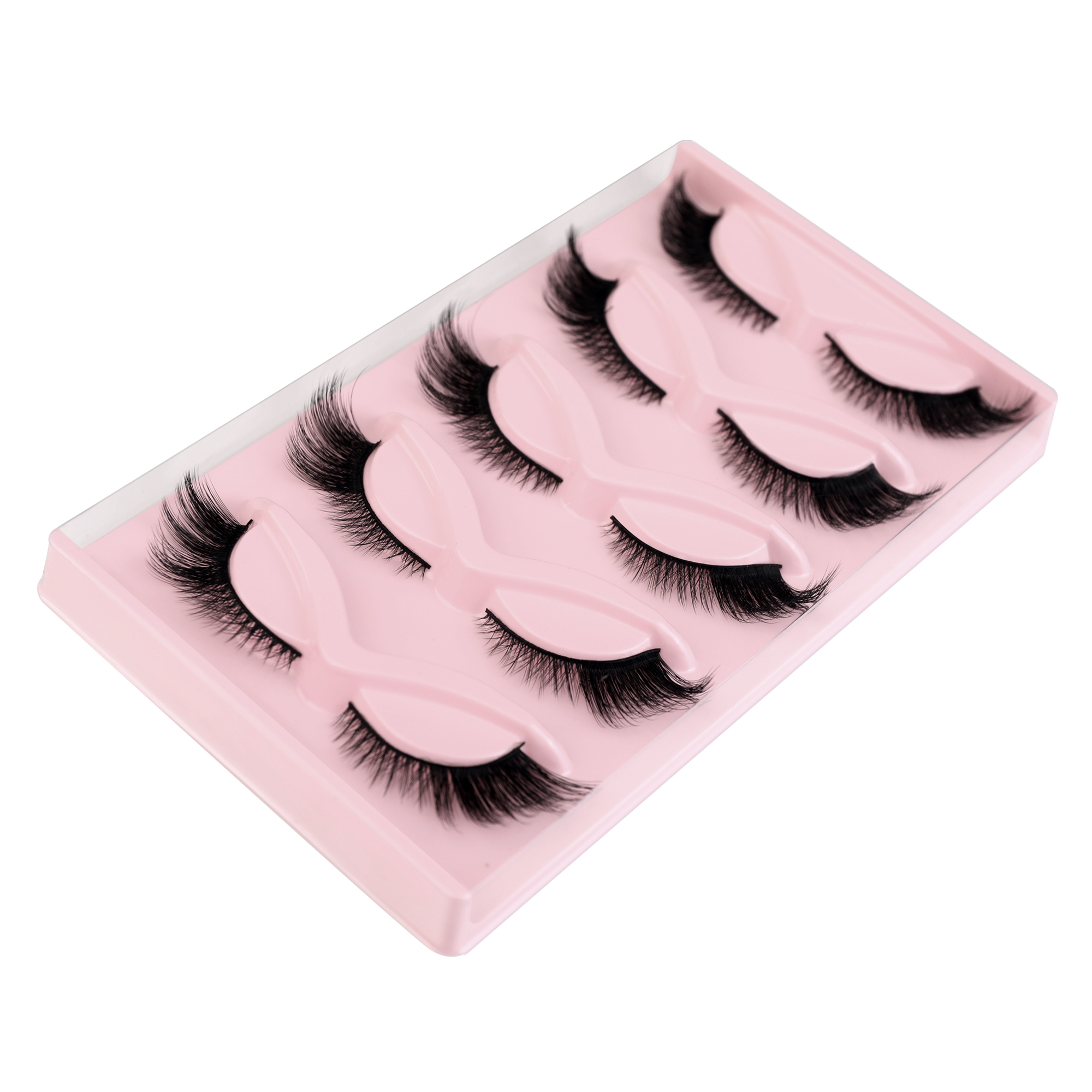 Cross-border Stable Source, Dense Cat Eye Flared Flying Eye Lashes, European and American Style, 5 Pairs