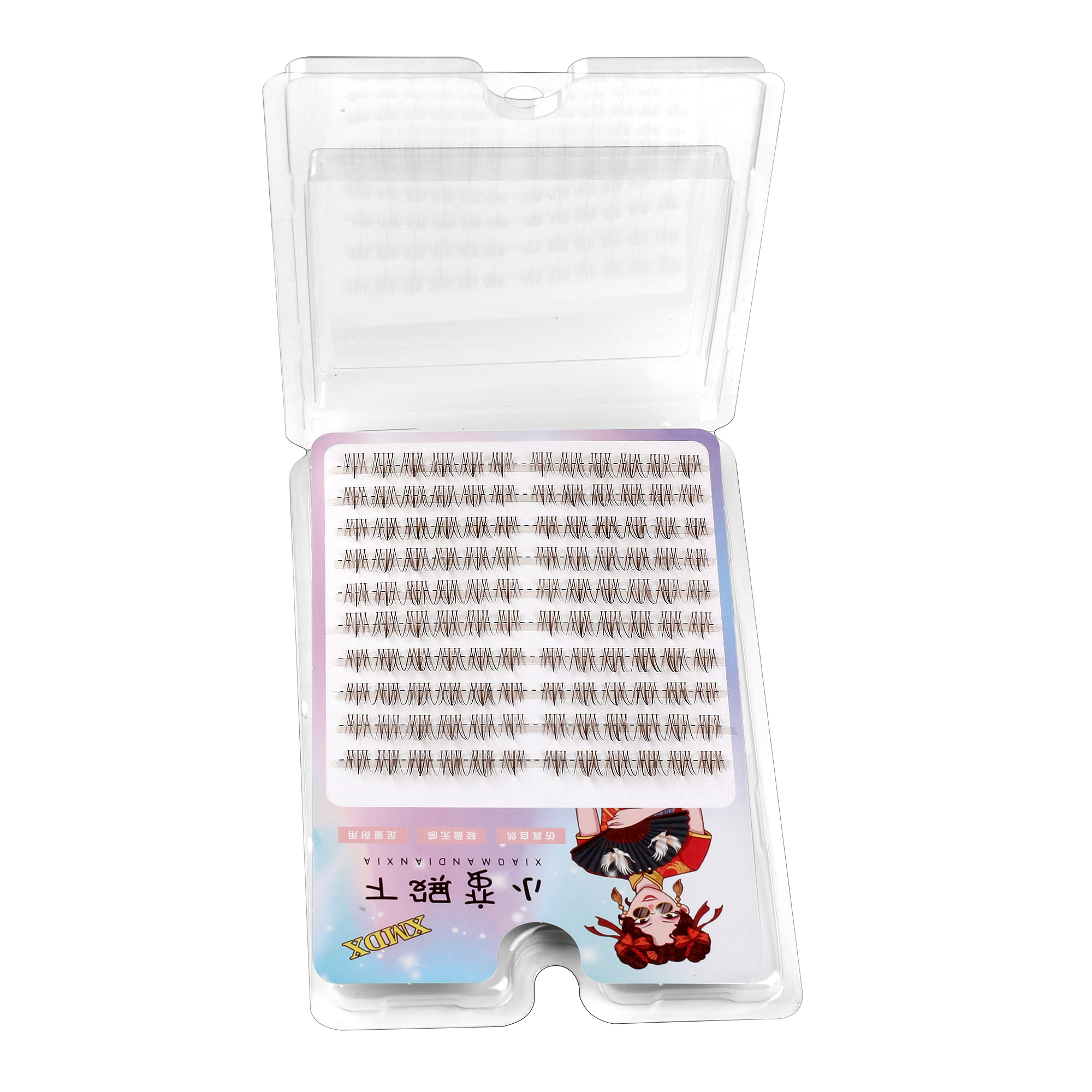 Enhance Your Style with Environmentally-Friendly Soft Brown False Lashes,120clusters