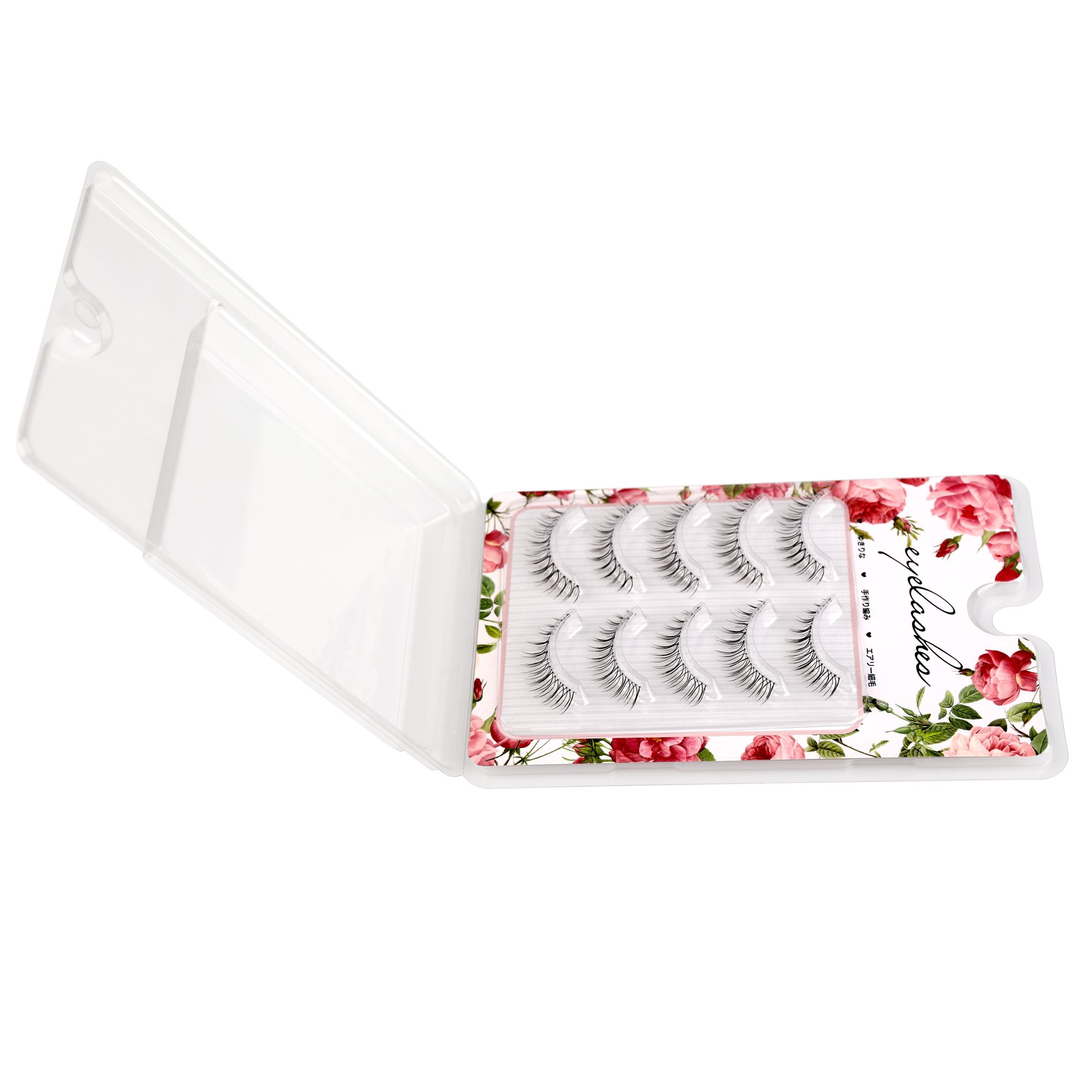 Achieve stunning eyes with our U-shaped natural length lashes - easy to use, eco-friendly, fishing line transparent dry