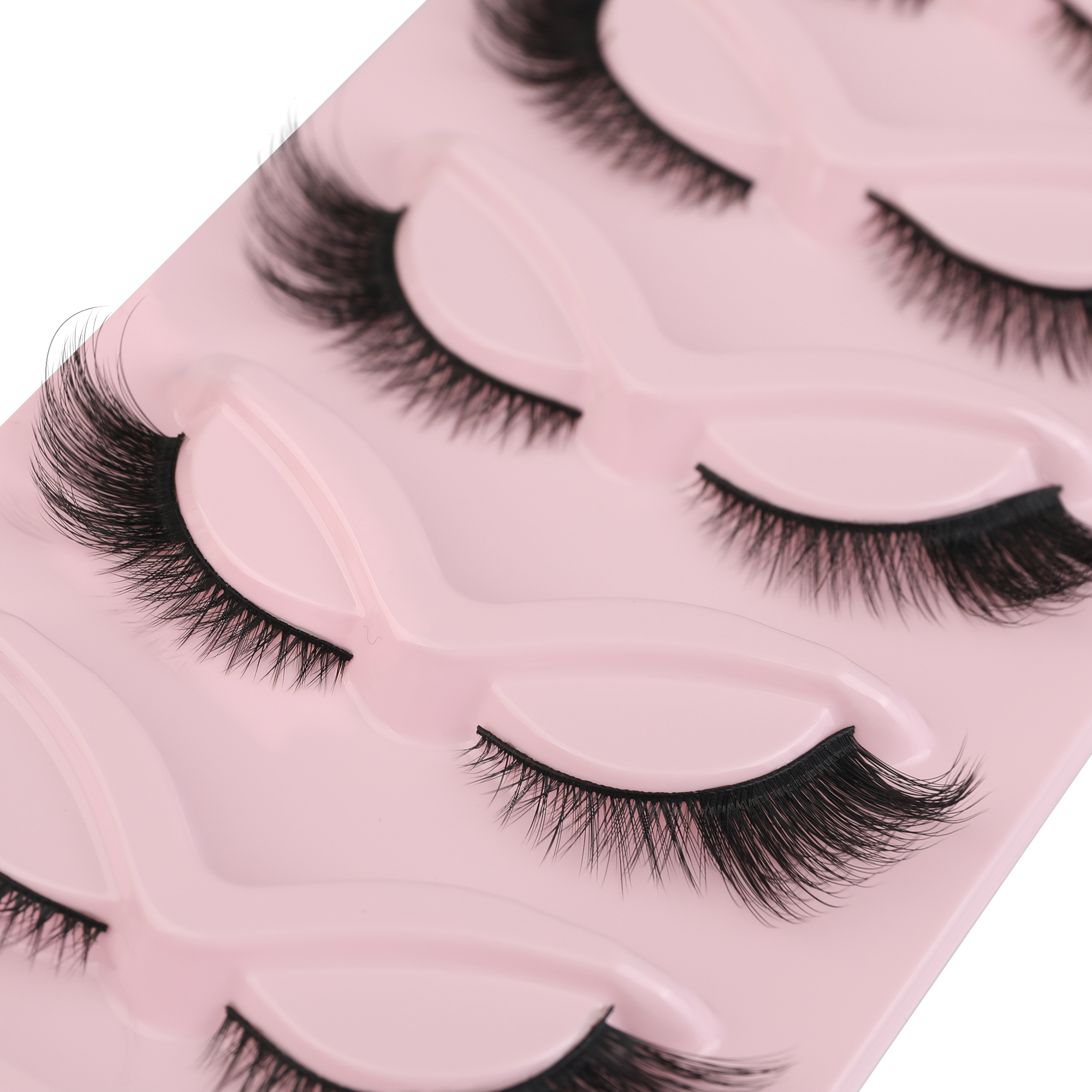 Cross-border Stable Source, Dense Cat Eye Flared Flying Eye Lashes, European and American Style, 5 Pairs