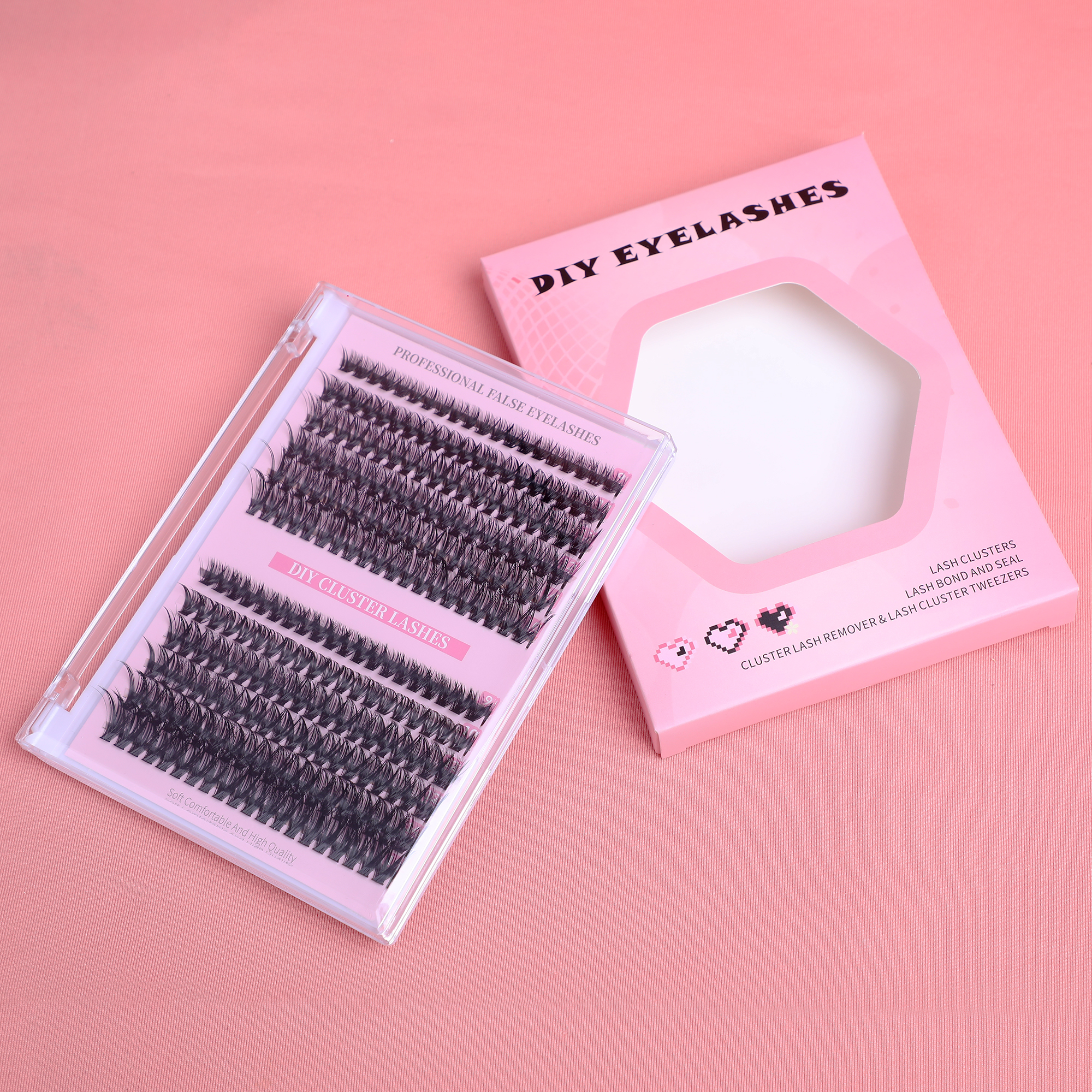 Balse Lash Clusters,240 Pieces of 40D & 50D Curl,5 Length Options, Invisible Hair Stem, Lightweight & Fluffy for Grown Girls, Office Workers, Party Goers, Housewives