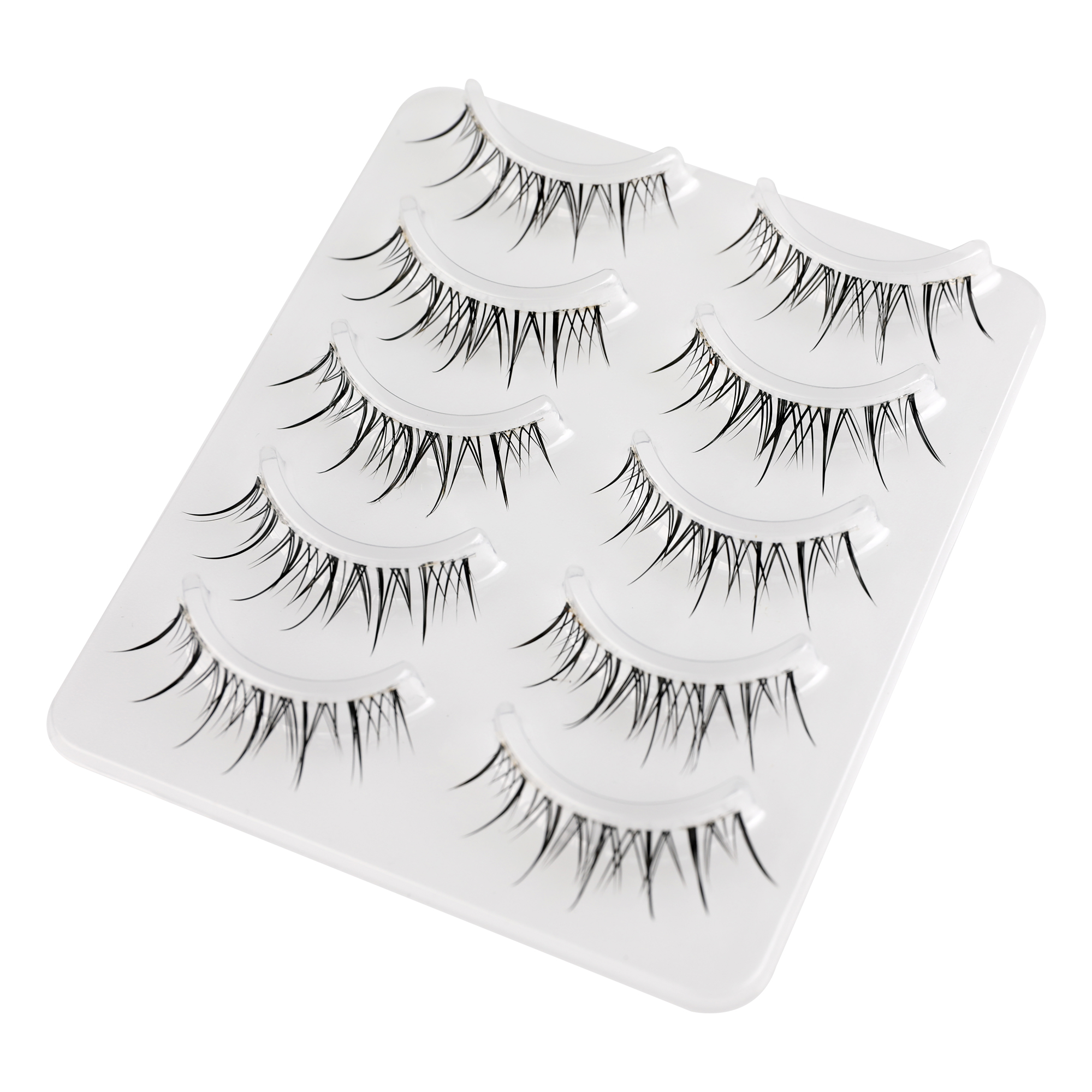 Natural style eyelashes enhance daily makeup play with delicate translucent stem