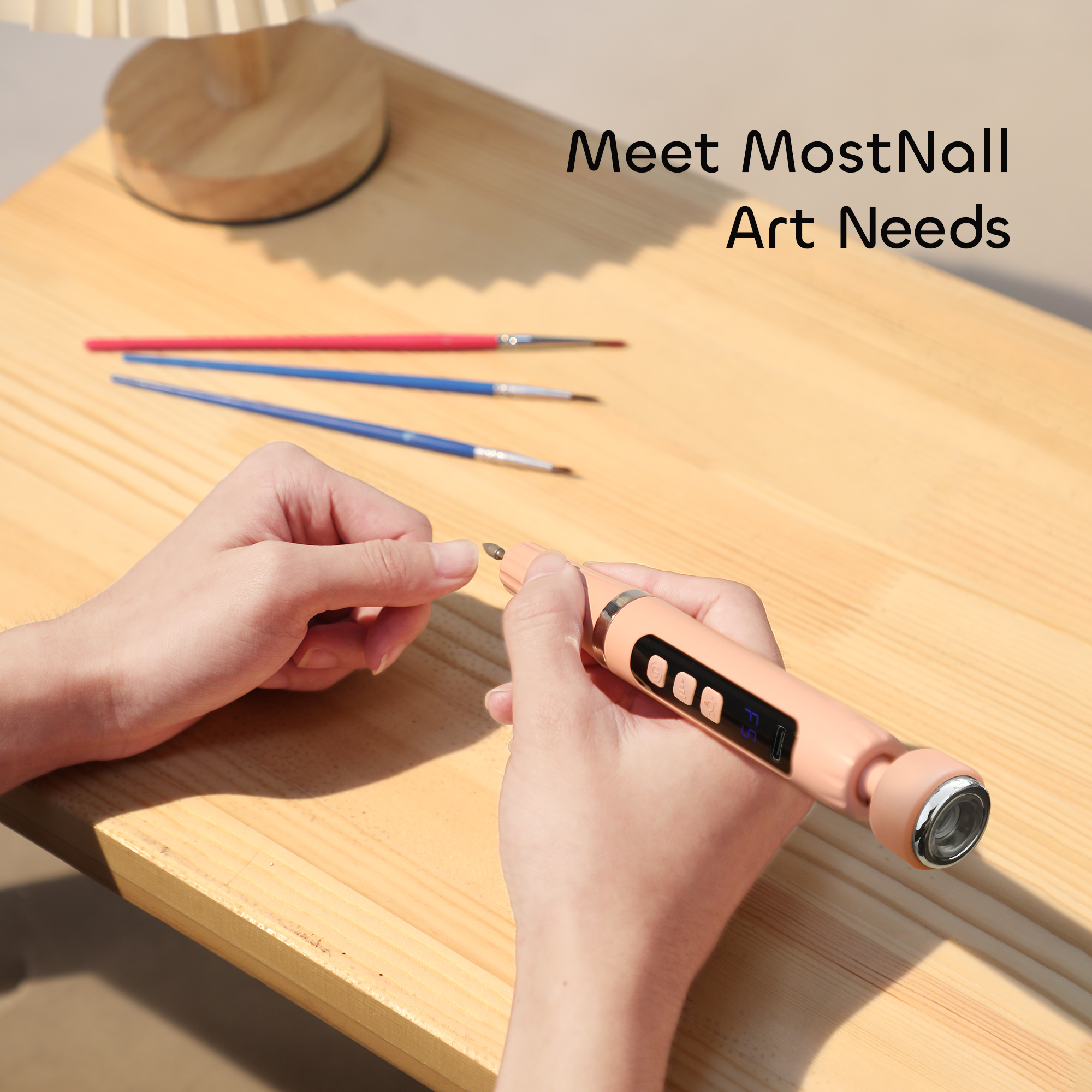 2 in 1 Electric Nail Drill and UV Nail Lamp, Pink Portable Cordless Nail File Machine with Movable UV Light for Gel Nails Polishing Curing, 5 Speeds Rechargeable Nail Drill