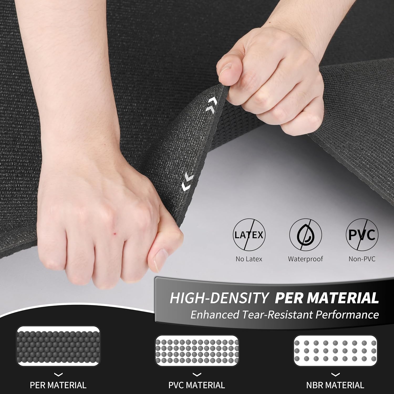 OGOGO Premium Yoga Mat - Extra Long and Wide 78. 7x 26 x1/4 inches, Non-Slip Surface, Eco-Friendly, Lightweight and Portable with Carrying Strap, Ideal for Yoga and Pilates, Black