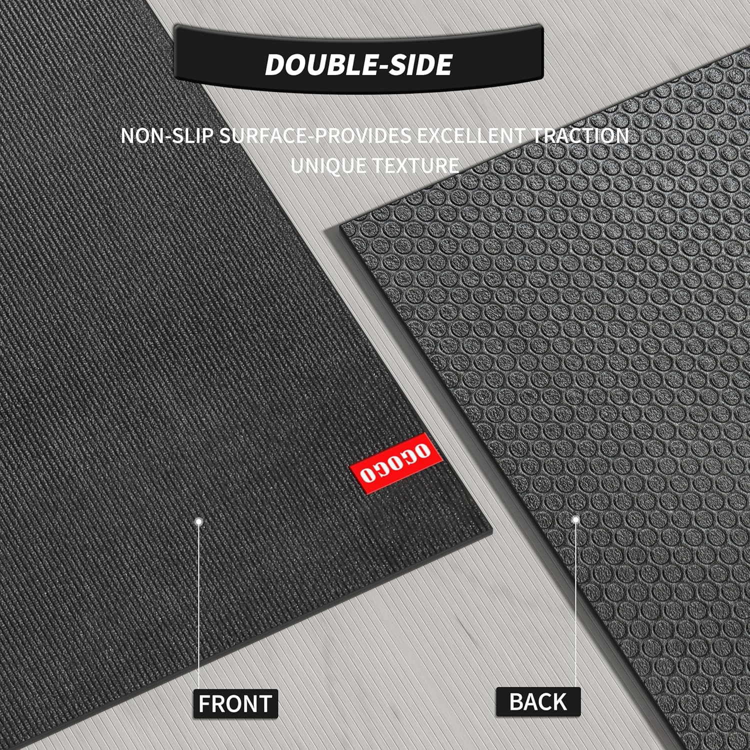 OGOGO Premium Yoga Mat - Extra Long and Wide 78. 7x 26 x1/4 inches, Non-Slip Surface, Eco-Friendly, Lightweight and Portable with Carrying Strap, Ideal for Yoga and Pilates, Black