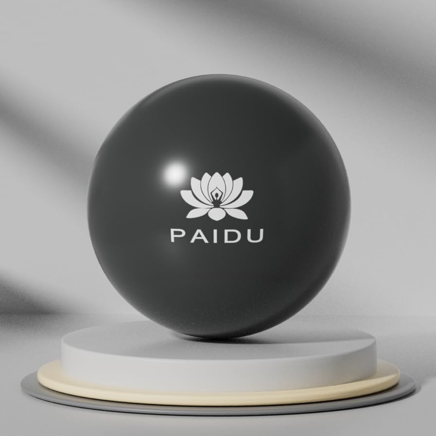 PAIDU Pilates Ball 10-inch Core Ball, Anti-Explosion and Anti-Slip Mini Yoga Ball, Suitable for Pilates, Yoga, Core Training, Physical Therapy, Balance, Stability, Stretching Exercises